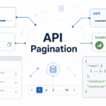 REST API ページング設計でlimit offset、cursor pagination、sort、total countを整理する図